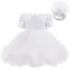 Girl039s Jurken Geboren Baby Meisjes Charme Kant Strik Prinses Jurk 2022 Baby Party Doop Voor Doop 1e Verjaardag vestidoGi5957460