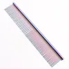 Pet Dog Grooming Combs Steel Brushes Multi-Colored Stripes Grooming-Comb Cleaning Hair Trimmer Brushe Pets Shedding Cleaning-Grooming SN4331