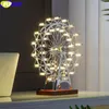 Fumat LED Sky Wheel Ferris مصباح الذهب من الفولاذ المقاوم للصدأ الفولاذ المقاوم للصدأ USB منخفض الجهد القابل للتشغيل