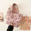 Small Handbag Female New High-end Three-dimensional Flower Korean Version Lunch Box Lunch Bag Go Out Carry Mommy Bag 220506