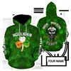 PLstar Cosmos 3DPrinted ist Irish Custom Name Skull Unique Hrajuku Funny Streetwear Unisex Casual Hoodies Zip Sweatshirt B 1 220713