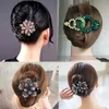 Strass Haarnadel Blume Blatt Schmetterling Entenschnabel Haar Krallen Retro Haar Clips Zubehör Für Frauen Shinning Pferdeschwanz Kopfbedeckung