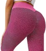 Leggings Yoga Pantaloni TikTok famosi per le donne Vita alta Controllo della pancia Bottino Bubble Hip Lifting Allenamento Collant da corsa yujia