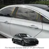 6PCS Window Center Filar naklejka PVC Trim Folia anty-scratch dla Hyundai Sonata DN8 LF YF 2011 Akcesoria zewnętrzne