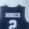 Na85 Top-Qualität 1 2 Devin Booker Jersey Moss Point High School Jersey College-Basketball-Trikots Blau genähtes Sporthemd