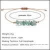 Charm Bracelets Jewelry Natural Gem Stone Gravel Chip Bracelet Irregar Crystal Stretch Beads Nets Rope Wrap Bracel Dhnv0