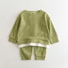 Fashion Spring Baby Toddler Girl Kleding Solid Sets For Boy Long Sleeve Newborn Girls Set Child Casual Clothing Suit