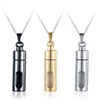 Commemorative ashes pendant necklace Openable Glass Vial Necklace Women Pendant Memorial Ash Bottle Cremation Pet Urn Jewelry Y220523