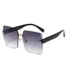 25 Fashion Metal Sonnenbrille UV400 Schutz Randless 18 Karat Gold männlicher und weiblicher Sonnenbrillen Schild Retro Design Brille Rahmen Männer Männer