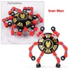 Fidgety giocattoli giroscopio meccanico puzzle deformazione catena mech che cambia forma regalo di decompressione giocattolo rotante con la punta delle dita