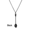 Crown Mini Teapot Necklace Spoon Pendant Necklaces Jewelry Gold Silver Black Colors For Men Women Gift