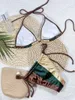 Designerski projektantka kolorowa patchworka Brazylijska mikro halter bikini zestaw seksowne wyściełane push u upnie stroje kąpielowe Kąciki Kącika BILIKINI