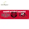 130GSM 150D Material NCAA Arkansas State Red Wolves Flag de impressão de dupla face 1,5*5ft (45cm*150cm) Warp malha banner decoração voando home Garden Flagg Flagggg Flagggg