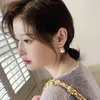 Ohrstecker Korea Design Modeschmuck Kupfer eingelegter Zirkon Perlenanhänger Elegante Frauen Ungewöhnliche Hochzeitsfeier AccessoiresStud Odet22 Mil