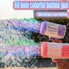 Bubble Guns LED Light Electric Automatic Magic Soap Rocket Bubbles Machine Bambini Giocattoli da esterno Festa di nozze Bambini Pompero Toy 220621