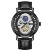 Montre-bracelets Pintime Mécanique luxe Automatique Hommes Regardez Dragon Diamond Hollow Big Dalm Phase Phase Watch Horloge Relogio Masculinowristwat