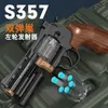 Toy Gun Revolver Pistol Foam Dart Blaster Launcher Manual Shooting Model for Kids Adults Outdoor Games
