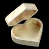 Storage Box Heart Shape Wood Box Jewelry Box Wedding Gift Makeup Cosmetic Earrings Ring Desk Rangement Make Up Wooden Organizer RRB14872