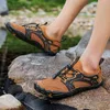 New Aqua Shoes Men Barefoot Five Fingers Beach Shoes Quick Dry Swimming Water Sneakers Summer Hiking Wading Upstream Slippers Y220518