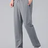 Vår sommar zip fickor rak bomull sweatpants män sportkläder casual långa spår byxor manliga lösa joggare byxor 220325