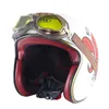 دراجة نارية مفتوحة الوجه نصف خوذة ركوب الخوذة Motocross MotoBike خوذة مع Harley Goggles