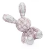 Mignon nouvelle poupée Plaid lapin en peluche en gros mariage poupée petite amie cadeau d'anniversaire