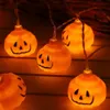 Strings Halloween Decor Pumpkin Lights Led String Licht oranje lantaarns voor feest buitenverlichtingen stringsled