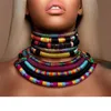 Rope Necklace Earrings Set Jewelry Colorful Choker Chain Drop Earring Accesories for Girls Gifts 220812