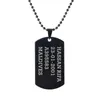 Chains Personalized Men Black ID Dog Tag Pendant Necklace Custom Engraved Military Army Tags Lettering Name Stainless Steel Jewelry