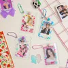 Card Holders Keychain Postcards Protective Case Po Sleeves Decoration Bag Pocard Pendant School Stationery 1 SlotCard