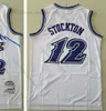 Retro Jersey Basketball John Stockton 32 Karl Malone 30 Carlos Arroyo Pete Maravich Stitched 91-92 96-97 98-99 White Blue Black Jersey