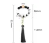 2022 Party Favor Letter Silicone Bead Armband Tassel Key Chain Pendant Women's Jewelry Bag Accessories Mother's Day Gift
