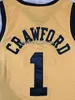 SjZl98 # 1 Jamal Crawford Michigan Wolverines College Throwback Basketball Jersey Stitched Skräddarsy något namn och nummer