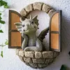 Sculpture de petit Dragon, décoration de jardin, Figurines Zen en résine, ornements pour pelouse, cour, clôture, décorations murales 2207288279351