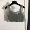 Damestanks Camis Brand Women Vest Tanks Fashion Shinning Diamond Sling Verjaardagscadeau voor vrouwelijke twee stukken Tank