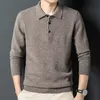 Men's Sweaters Cashmere sweater men's Polo neck 100 pure wool sweater solid col 220823