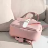 Sac à dos Style Bagwomen Pu Sac en cuir pour Femme mignon nœud bouton épaule fille école Mochila Mujer Sac le luxe Femme 220723