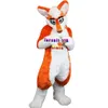 Fursuit langharige husky hond vos wolf mascotte kostuum bont cartoon karakter pop halloween partij cartoon set schoen # 280