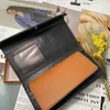 Luxur Designer Top Quality Leather L Plånböcker för Mens Business Zipper Credit Bank Card Holder Coin Long Purses Womens Letter Prin272K