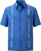 Camisas masculinas camisas casuais guayabera camisas de manga curta