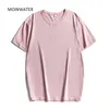 Murowanie Kobiety Solidne koszulki Kolory 100% Bawełna Casual Koszulki Lady Base Tees Samica Streetwear Topy MT20075 220321