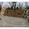 Festdekoration metallcirkel bröllop båge utomhus äktenskap födelsedag runda bakgrund hyllan blommor ramparti