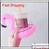 حمامات السباحة الأخرى Spashg Spas Patio Gard Garden Home Deflatable Toy Drinks Cup Holder Watermelon Flamingo Pool Floats Coasters Doactation