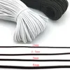 Sewing Notions High Quality Round Elastic Band Cord Elastics Rubber white black Stretch Rope for Sew Garment DIY Accessories 1mm 2mm 3mm 4mm 5mm