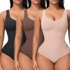 여성용 셰이퍼 여성용 Faja Shapewear 보이지 않는 바디 셰이퍼 슬리밍 배꼽 속옷 체중 감소 허리 트레이너 Tummy Control Bodysuit