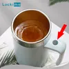 Automatic Self Stirring Magnetic Mugs USB Rechargeable Electric Smart Mixing Coffee Cup Home Outdoor Protein Powder Mixed 220617