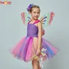 Filles Papillon Fée Fantaisie Tutu Robe Ailes Costume Enfants Princesse Fête D'anniversaire Halloween Cosplay Enfants Printemps Tulle Robe 220707