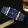 Relogio Masculino Fashion Watches Men Wwoor Luxury Blue Blue Mens Wutwatch Acero inoxidable Reloj de cuarzo impermeable macho 220530