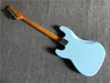4Strings Blue Body Electric Bass Guitar avec des services personnalisés PickguardChrome White Pearl Pickguardchrome 931748