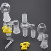 Accessoires pour fumer Narguilés en verre 14mm 18mm Kit de récupération déroulant Joint à 90 degrés Mâle Femelle pour conduites d'eau Bong